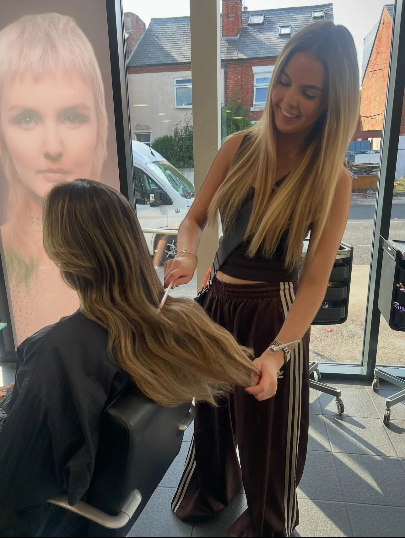 Amelia with her winning model, Lucy Noon